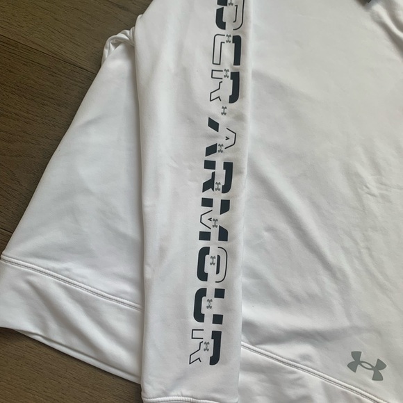 Under Armour Girls Cold Gear Crewneck - White - Picture 2 of 6